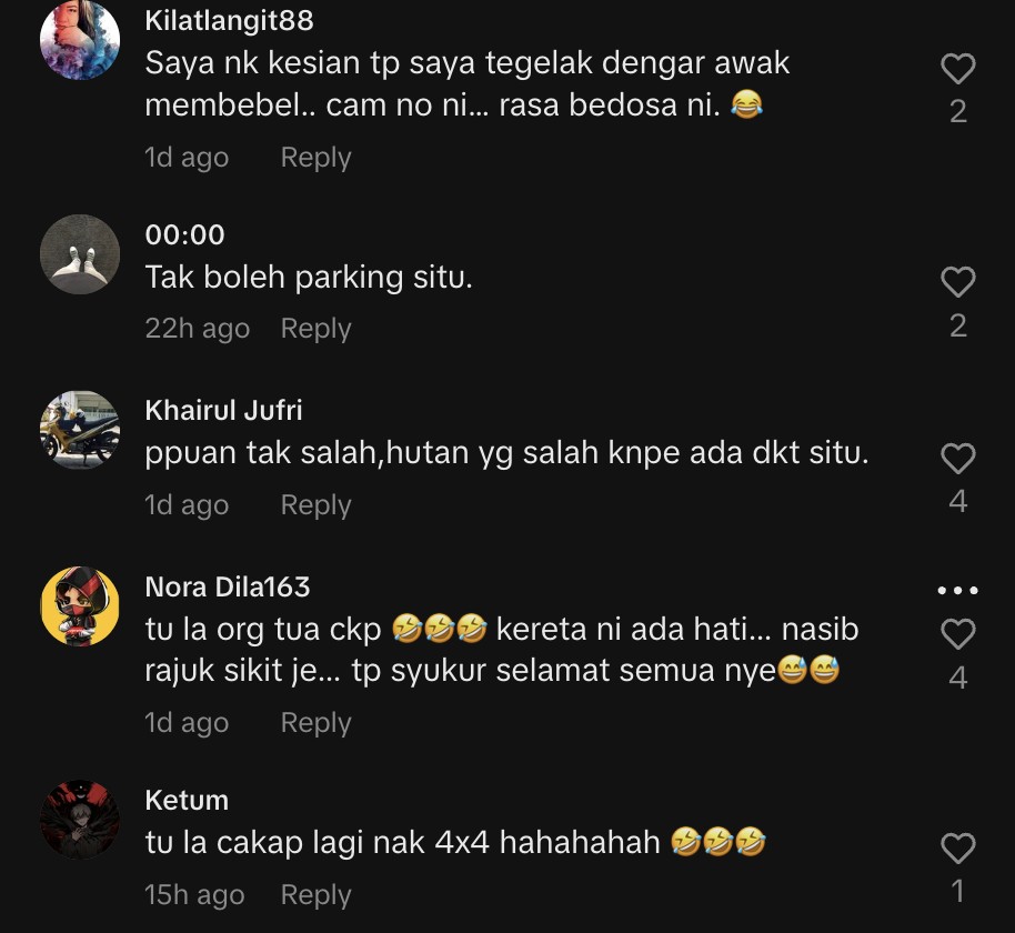 wanita tenangkan diri 